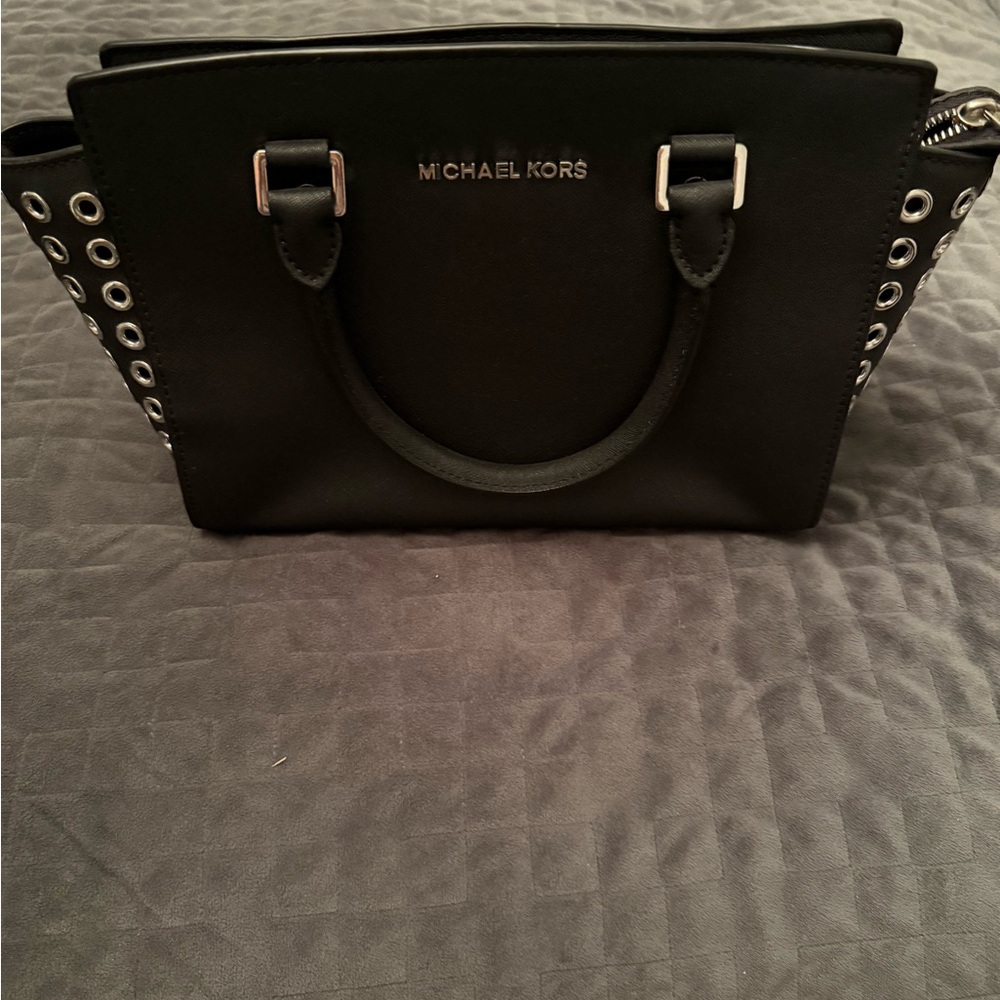 Michael Kors Black Accordion Crossbody Handbag